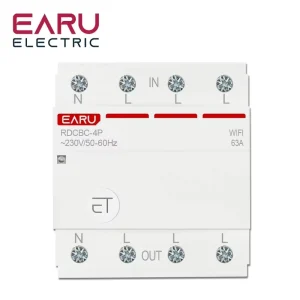 3P+N WiFi Smart Circuit Breaker Timer Relay Switch Voice Remote Control House Alexa Google Home Plastic WIFICB-4P