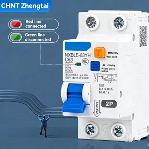 3PYH Air Switch with 2P Circuit Breaker 63A 32A Leakage Protection Modular MCB Plastic Material