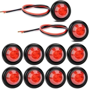3SMD LED Truck Side Lights Cargo Truck Indicator Lights Signal Lights Decorative Lights Multi-colored Small Round Lights