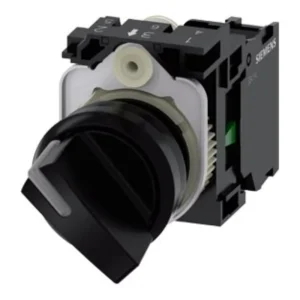 3SU1100 2BF60 1MA0 Illuminated 22mm Plastic White Selector Switch 2 Switch Positions (O-I Latching) 10:30h/13:30h Holder 1 NO 1