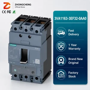 3VA1163 3EF32 0AA0 SENTRON 3VA1 3P 63A 415V 25kA Thermal Magnetic Industrial Power Distribution Circuit Breaker