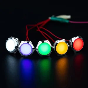 3v 5v 12v 24v 220v 6mm 8mm 16mm 19mm 30mm Signal Lamp Waterproof Metal Blue Red LED Explosion Proof Pilot Light Indicator