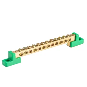 4 6 8 10 12 14 16 18 Ways Ground Link Neutral Line Brass Terminal Block for Power Distribution Cabinet Solar Panel System