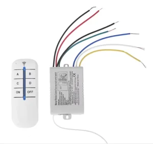 4-Channel Transmitter Remote Control Light Switch 4 Ways ON/OFF Digital Wireless Wall Light Switch Receiver Transmitter