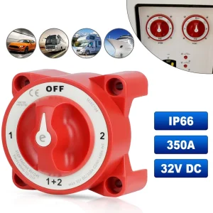 4 Position Battery Disconnect Switches AFD 32V DC 325A Luminous Isolator Rotary Switch Marine Boat Truck RV