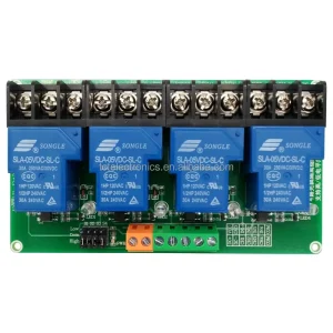 4 way 5V 12V24V relay module 30A high and low level triggered smart home PLC industrial control