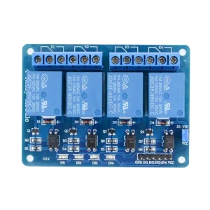 4-way Relay Module 5V Blue Board Optocoupler Isolation Side Pin Header PLC Driver Control Board Module