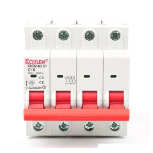 4.5kA Breaking Capacity 4P 415V AC MCB DIN Rail PA66 Circuit Breaker for Three Phase Four Wire Distribution Protection CE CB