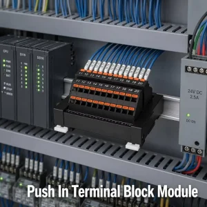 40 in 40 Out Push in Terminal Block Module 0.2-1.5mm² 300V 17.5A with Pure Copper Contact for Generator Set Panel
