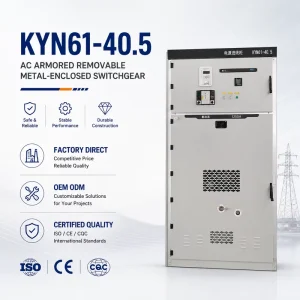 40.5kV 3 Phase AC KYN61-40.5 Armored Removable Switchboard Power Distribution Cabinet for Industrial Plant and Mining