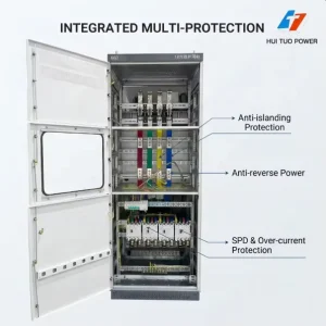 400V 3 Phase Low Voltage Distribution Cabinet with Voltage Protection for Ground mounted PV Grid Integration Project