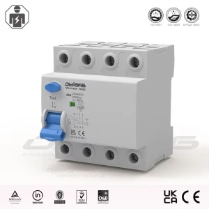40A 4P Copper Industrial Household Use Electromagnetic RCCB 30mA 10KA IEC61008 Residual Current Circuit Breaker
