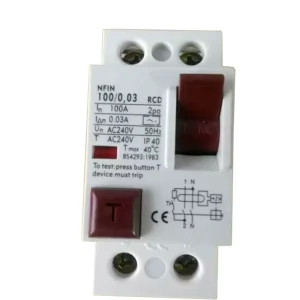 40A 63A 30ma 100ma Earth Leakage Circuit Breaker NFIN F&G ELCB RCD RCCB