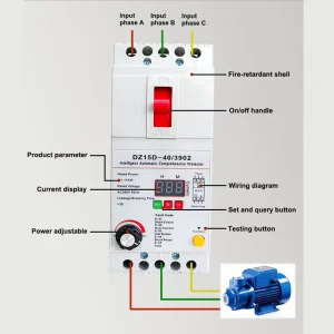 40amp 380v Overload Current Phase Loss protection 3phase Water Pump Molded case Circuit Breaker