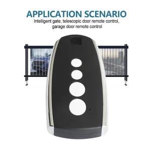 433 315MHz 4 Button Handle Copy Wireless Remote Control Switch Garage Retractable Roller Shutter Door Key Pair