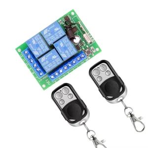 433 Mhz Universal Wireless Remote Control Switch DC 12V 10A 4CH Relay Receiver Module and 4 Channel RF 433mhz Remote Transmitter