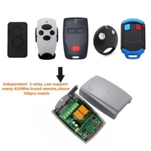 433.92mhz AVIDSEN Receiver Switch 12V-24V for AVIDSEN 104251 104250 104257 654250 114253 Garage Door Remote Control 2 Channels