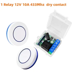 433MHZ DC 12V 2CH 1 Telescopic Rod Motor Light Switch Transmitter 433mhz Remote Wireless Remote Control Learning Plastic Metal