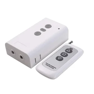 433MHz AC220V 2CH Relay Receiver+RF Transmitter Wireless Remote Control Switch for Motor Forward Reverse Electric Curtain