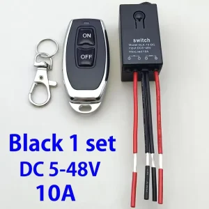 433MHz RF Remote Control Switch DC 5V 12V 24V 36V 48V 10A Relay Module Receiver Transmitters ON OFF Remote Control