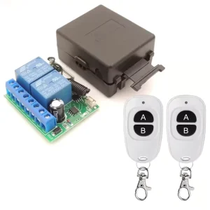433MHz Rf Wireless Switch DC 12V 2CH Relay Receiver and Transmitter Remote Control for Gate motor home Appliance garage