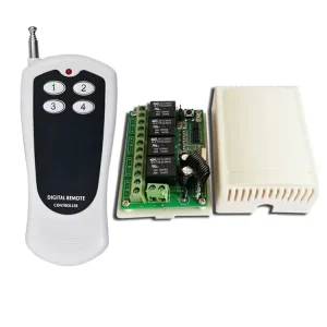 433Mhz 315Mhz Wireless Module Remote Control Switch 4 Button Receiver Home Automation LED Relay for Garages Gates Homes