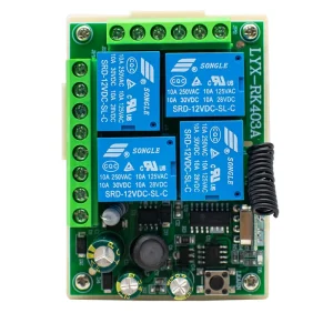433Mhz Remote Control Receiver DC 12V 10A 4CH Relay Receiver Module Smart Home Gate Garage Door Opener Without Remote Control