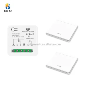 433Mhz Wireless Learning Code Smart Light Switch 86 Panel Remote Control AC 110V 240V 16A 3000W Mini Relay 50m Range
