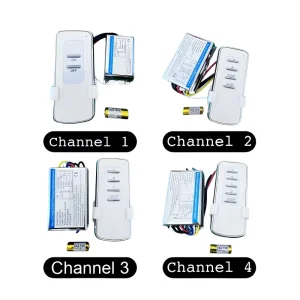 433Mhz Wireless RF Remote Smart Switch Controller 220V 30m Range 10A Battery Powered for LED Lighting Fixtures