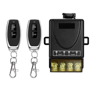 433Mhz Wireless Remote Control Switch AC 110V 220V 30A Relay 1CH Receiver Controller and 2-button RF 433 Mhz Transmitter