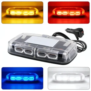 48 LED Flashing Strobe Warning Light Bar Emergency Outdoor Traffic Safety Indicator Car Roof Magnetic Base