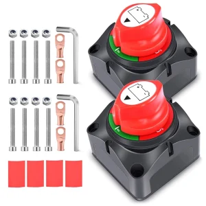 48V Battery Disconnect Switch 600A Power Cutoff Master Isolator 1 2 Both off Universal Fit for Car Vehicle RV ATV