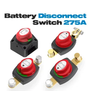 48V Battery Switch 300A Power Cutoff Master Switch Disconnect Isolator 1 2 Both off for Car Vehicle RV ATV