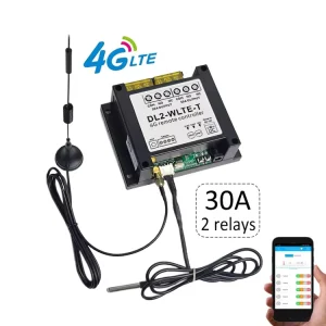 4G Smart Controller 2 Way Relay 30A GSM Temperature Sensor Remote Control Thermostat for Heater Refrigerator Home Appliance