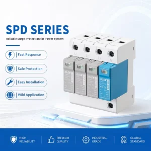 4P 275V AC SPD 20kA/40kA T2 Surge Protective Device Copper Plastic for AC Power Lightning Protection YSP-NPE