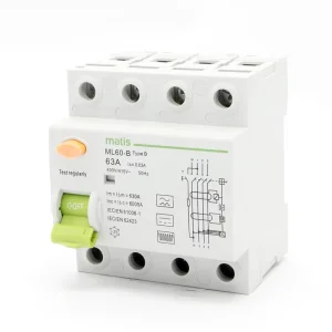 4P 30mA 40a 63a 400V RCCB Type B RCD Circuit Breaker