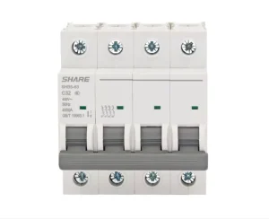 4P 32A 63A MCB Mini Circuit Breaker 4.5kA Breaking Capacity