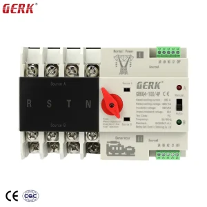 4P AC400V 63A 80A 100A 125A Din Rail Dual Power Automatic Transfer Switch PC ATS Uninterrupted Power for Generator Power Systems