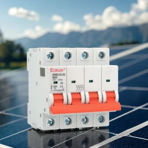 4P B Type MCB 6kA 25A AC DIN Rail Enclosure Residential Systems Circuit Breaker PA66 CE CB Certified