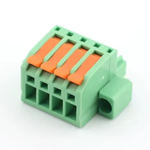 4P Brass Terminal Blocks 3.5mm Plug-in Screw Type PCB Connectors 300V 10A