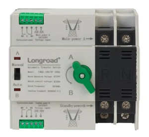 4P Din Rail ATS PV Inverter Dual Power Automatic Transfer Selector Switches PC Type 63A 100A 125A Photovoltaic Solar