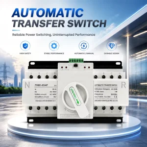 4P Dual Power Automatic Transfer Switch ATS Fast Power Switching Automatic Change Over Switch with CE Certificate
