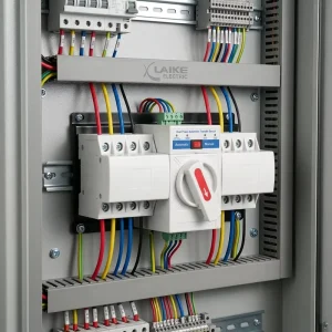 4P Dual Power Automatic Transfer Switch Coated Back Paper for PZ30 Distribution Box 400V Household Utility 63A Capacity 3 Phase