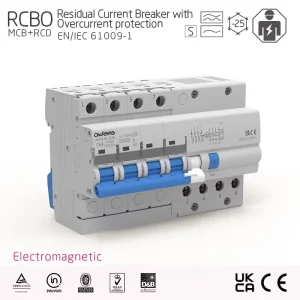 4P RCBO MCB+RCD Residual Current Circuit Breaker Overcurrent Protection Electromagnetic AC Industrial Household Use 6kA/10kA