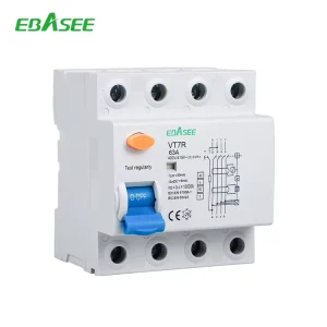 4P Type B RCCB ELCB Earth Leakage Circuit Breaker VT7R 30mA IEC 61008 230V DIN Rail VFD and EV Charger Compatible