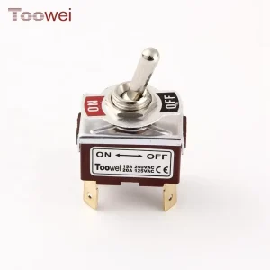 4PIN ON OFF Quick Connect Terminal CE FCC RoHS CQC Certified Toggle Switch for Industrial Control