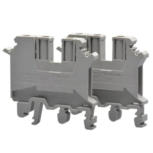 4mm2 One in Two out Wiring Terminals Feed Through Terminal Block Universal DIN Rail Screw Mounted Jut1 4 1 2