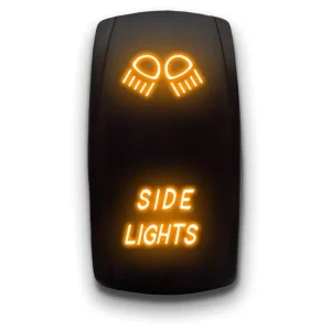 5 Pin Laser Engraved Rocker Switch for Cars RVs Boats 12V 24V 20A 10A Green Turn Signal Toggle with Jumper Wires
