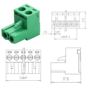 5.08mm Pitch 2 Pin Terminal Block Female Connector 2EDG 2EDGK 508 Pluggable Terminal Blocks