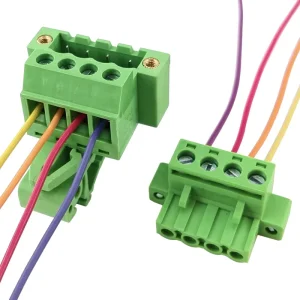 5.08mm Pitch 35mm DIN Rail Flanged Header Pluggable Solderless In-Line Terminal Block